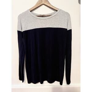 Zenana Outfitters Blue&Gray Long Sleeve Super Soft Tunic Top Size M